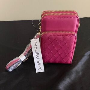 Malibu Fuchsia Quilted Crossbody Bag
